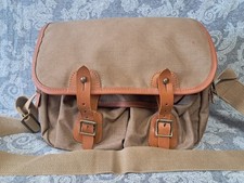 Tan Cordura Billingham Canvas Bag - 30cm x 18cm x 20cm - GOOD CONDITION 