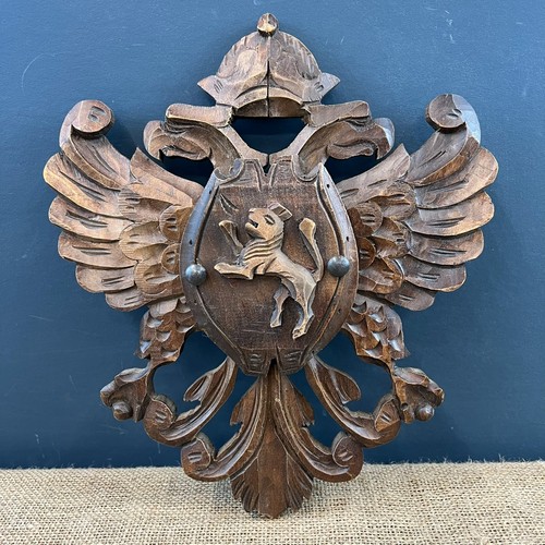 Antique hand carved wooden - carved, oak