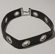 Black Faux Leather Choker