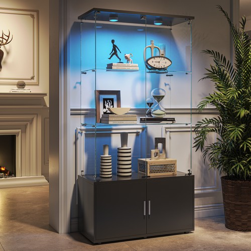 Glass display cabinet with - cabinet,
