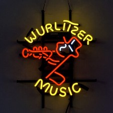 Wurlitzer music neon sign - wurlitzer,