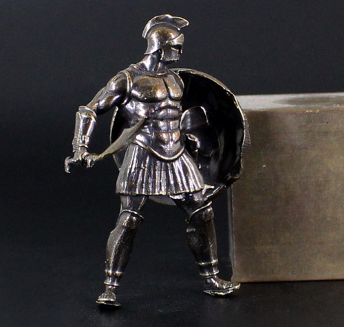 Solid bronze spartan warrior - spartan,