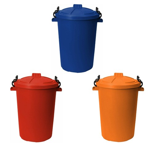 Plastic 50l dustbin with - 50l,