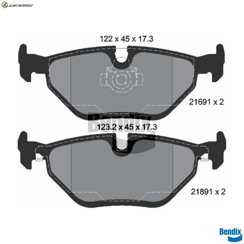 Brake pad set disc - pad,