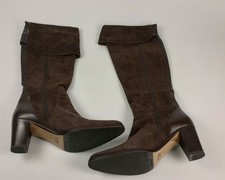 Brown Suede Knee High Boots ART 611974 Made in Italy EU40 Vibram  RRP £329.95