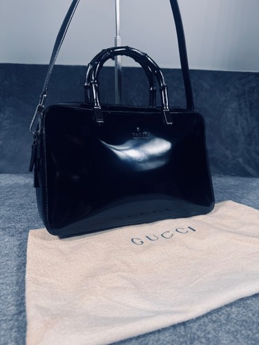 Gucci vintage bamboo black - vintage,