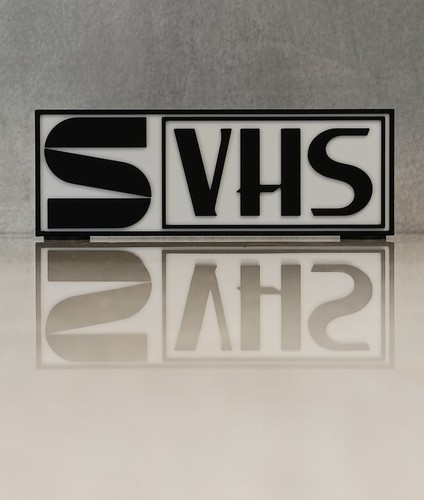 Vhs printed shelf display - 3d,