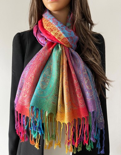 Large paisley floral pashmina - large,