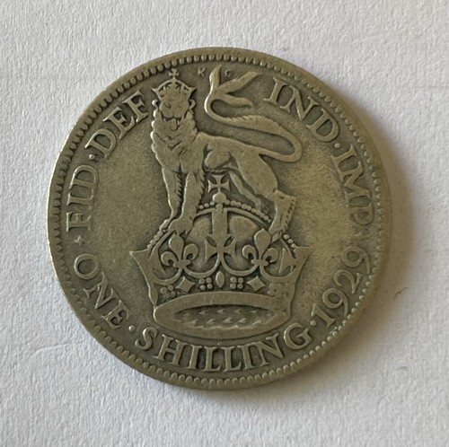 1929 one shilling coin george - 1929,