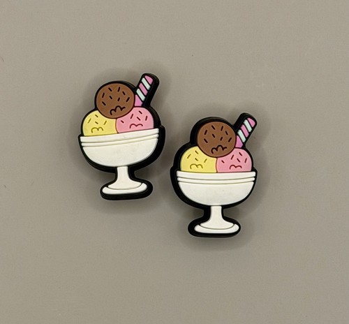 Ice cream shoe charms - ice,