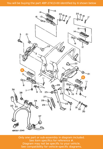 Yamaha cover footrest - yamaha, cover,