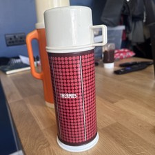 Vintage vacco flask red dots - vintage,