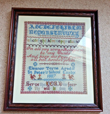 Antique cross stitch victorian - antique,