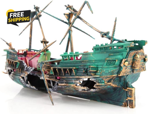 Aquarium shipwreck decorations - aquarium,