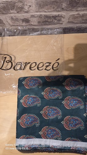 Bareezè unstitched lawn suit - lawn,