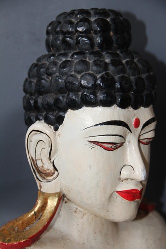 Vintage indian painted buddha - indian,