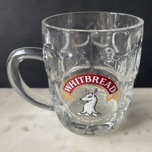 Whitbread tankard glass half - whitbread,