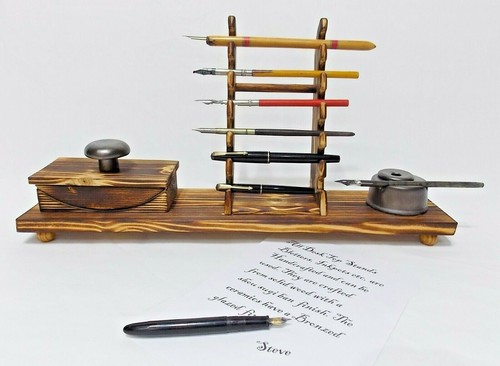 Calligraphy inkwell blotter - calligraphy,