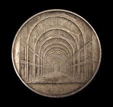1862 INTERNATIONAL EXHIBITION 41mm SILVERED BRONZE MEDAL - BY WIENER