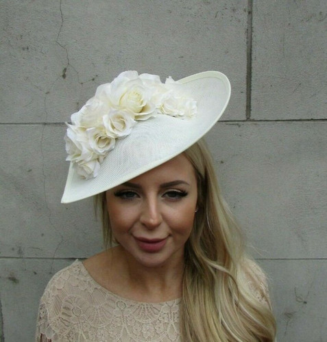 Large cream rose teardrop - large,