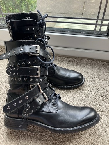 Pinko biker boots - boots, side