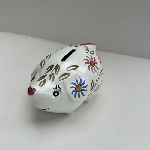 Arthur wood ceramic piggy bank - wood,
