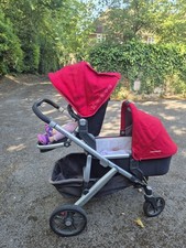 Uppababy Vista Stroller Red With Accessories, Adaptors And Travel Bag
