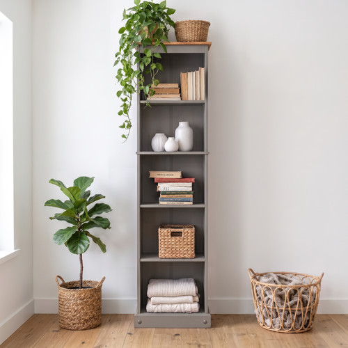 Corona bookcase grey - corona, tall