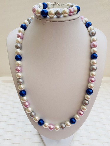 Multicoloured glass pearl - multicoloured,