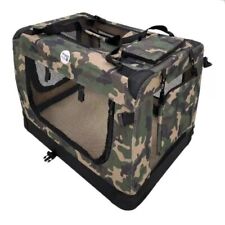 CLEARANCE DEAL HugglePets Fabric Crate Foldable Pet Carrier Camo Green SW100053