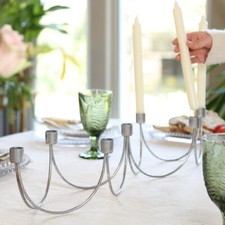 Gold Silver Taper Candle