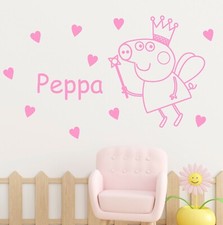 Peppa pig fairy wall sticker - pig,