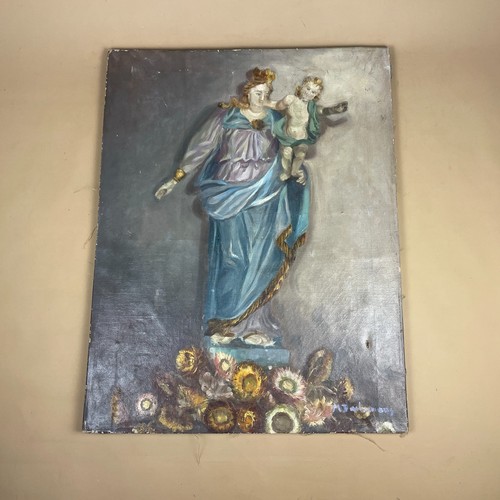 Oil painting madonna child - madonna,