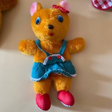 Showa Retro Orange Bear Puppet