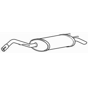 Quality rear exhaust silencer - exhaust,