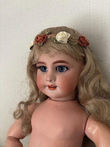 Antique bisque head doll - head, 58cm