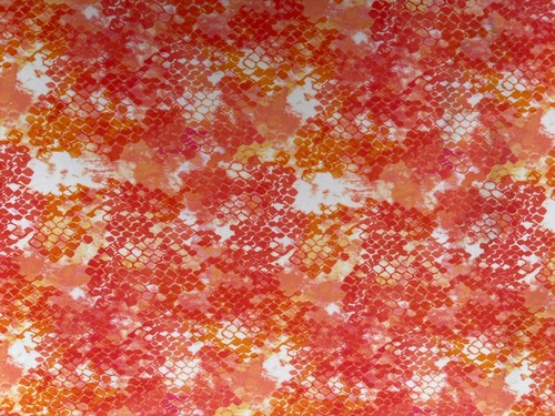 Orange snake skin print way - print,