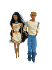 Mattel Disney Pocahontas and John Smith Dolls Vintage 1995 Sun Colours