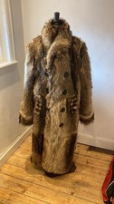 The Ultimate Racoon Full Length Fur Coat Statement Piece Men’s