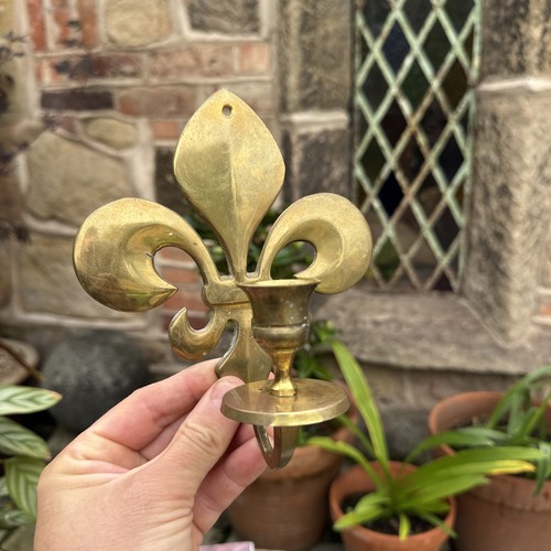 Vintage brass fleur - brass, fleur-de-lis