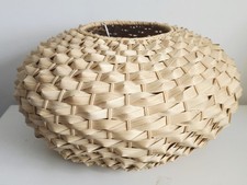 LARGE Bamboo Ribbon Style Ceiling Light Pendant Shade - Natural Brown