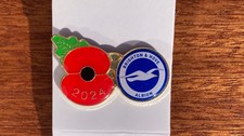 2024 BRIGHTON  & HOVE ALBION FOOTBALL CLUB F.C. POPPIE PIN BADGE THE SEAGULLS