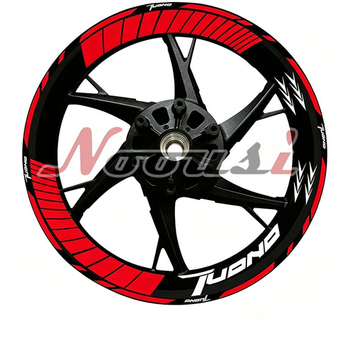 Wheel hub rim - decal, reflective