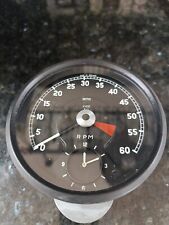 CLASSIC JAGUAR REV COUNTER 5500 RPM RED LINE AND TIME CLOCK