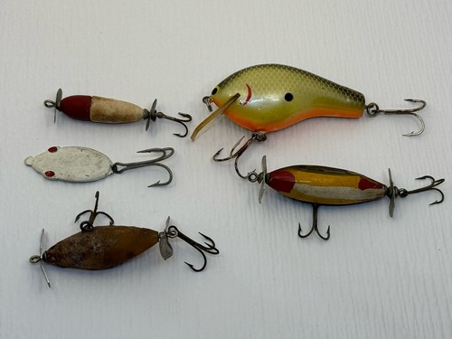 Lot vintage wood fishing - vintage,