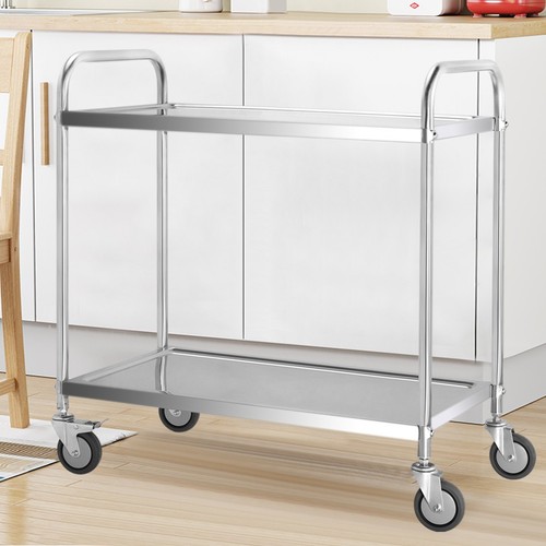 Stainless steel tier trolley - steel, 2