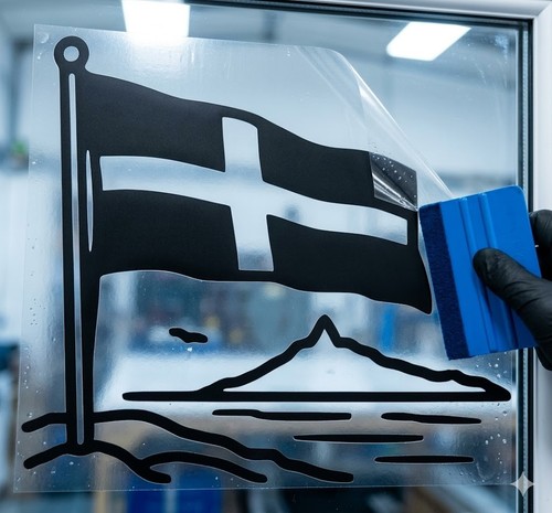 Cornish flag vinyl decal - flag,
