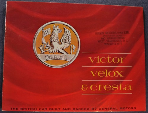 1962 vauxhal brochure - brochure, velox