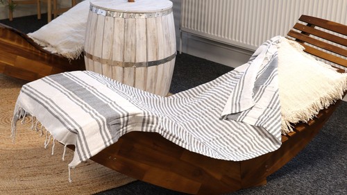 Hamman spa towel charcoal - -,