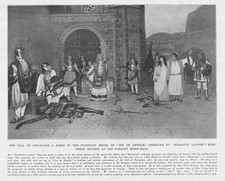 THEATRE Scene from 'Jew or Gentile' at Paragon Music Hall - Antique Print 1899